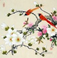 中国の鳥の花のオウム